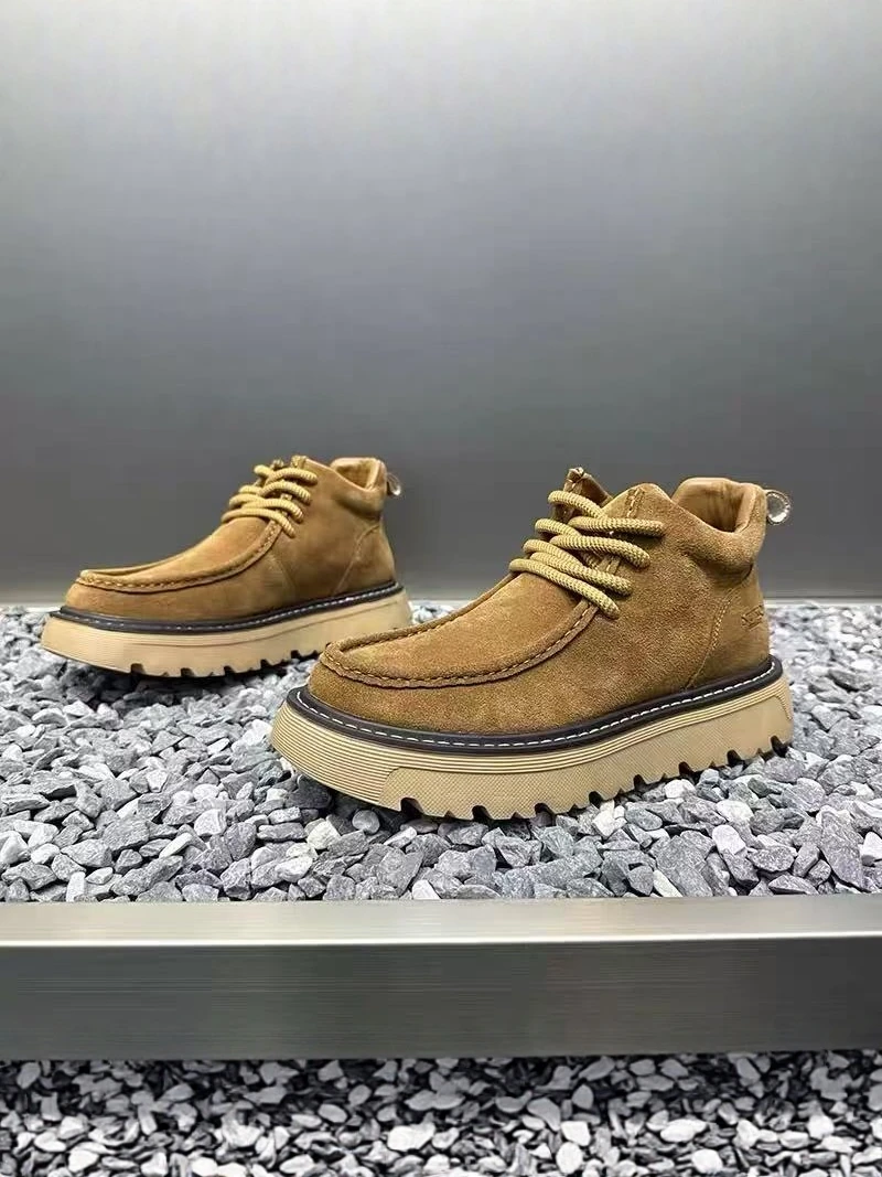 Men's High-Top Shoes 2026 New Winter Frosted Leather Casual Shoes Trendy Brand High-End Thick Bottom Heightening Boots
Men's High-Top Shoes 2026 New Winter Frosted Leather Casual Shoes Trendy Brand High-End Thick Bottom Heightening Boots