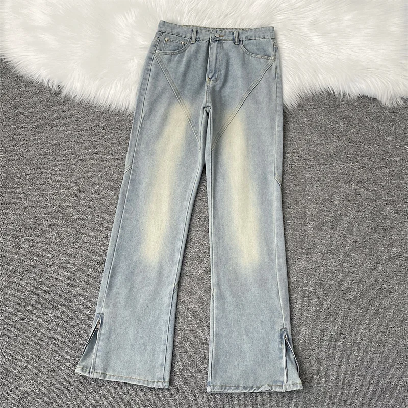 High Street Vibe Flared Jeans Men Women 2026 New Design Zipper Slimming Floor-Length Pants Slit Casual Loose Straight Leg
High Street Vibe Flared Jeans Men Women 2026 New Design Zipper Slimming Floor-Length Pants Slit Casual Loose Straight Leg