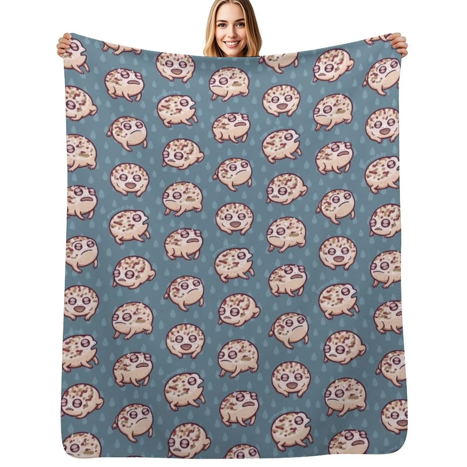 Desert Rain Frog Throw Blanket All Season Lightweight Soft Blanket for Bed
Desert Rain Frog Throw Blanket All Season Lightweight Soft Blanket for Bed