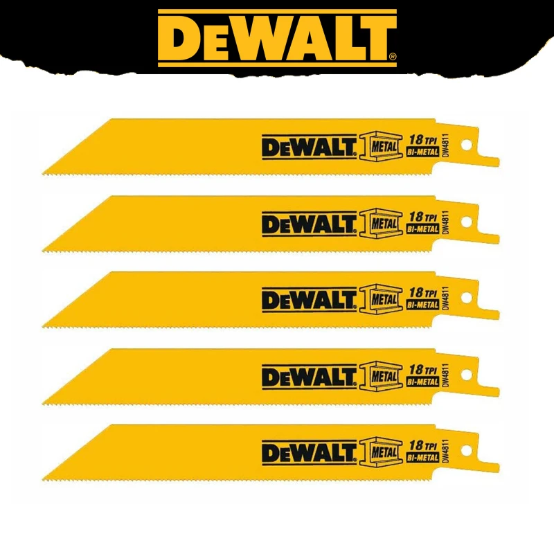DEWALT DW4811 6 in. 18 TPI Straight Back Bi-Metal Reciprocating Blade Metal Cutting Tools Accessories
DEWALT DW4811 6 in. 18 TPI Straight Back Bi-Metal Reciprocating Blade Metal Cutting Tools Accessories