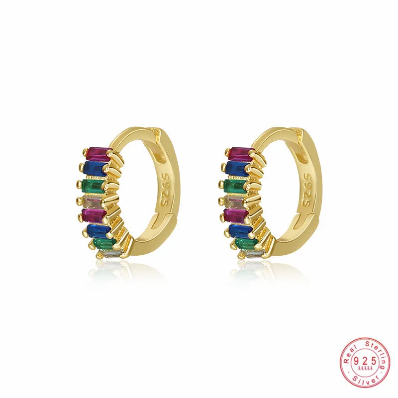 925 Sterling Silver Vintage Colored Zircon Exquisite Stud Earrings for Women Fashion Simple Jewelry Accessories
925 Sterling Silver Vintage Colored Zircon Exquisite Stud Earrings for Women Fashion Simple Jewelry Accessories