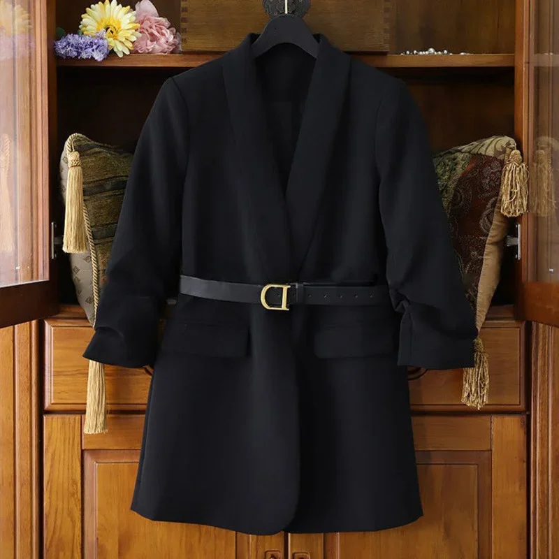 2022 Fall Suits with Belt Winter Women Oversized Two-piece Set Long Coat Suit and Mesh Skirt Female Elegant Solid Blazer Dress
2022 Fall Suits with Belt Winter Women Oversized Two-piece Set Long Coat Suit and Mesh Skirt Female Elegant Solid Blazer Dress