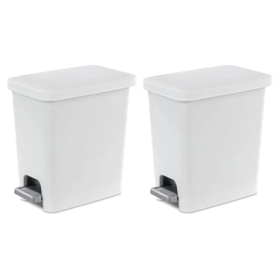 2.7 Gallon Rectangular StepOn Wastebasket, Small, lid and base with Titanium pedal and Liner
2.7 Gallon Rectangular StepOn Wastebasket, Small, lid and base with Titanium pedal and Liner