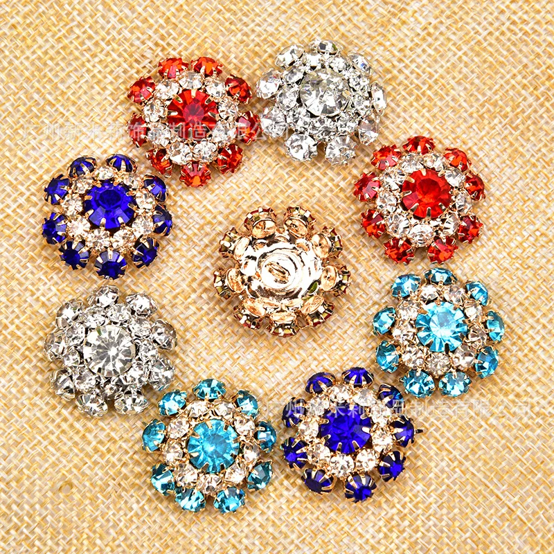 Luxury Glasses Flower Rhinestone Buttons Colorful Buttons Apparel Sewing Crystal Hairpin Brooch Wedding Decoration Jewelry Craft
Luxury Glasses Flower Rhinestone Buttons Colorful Buttons Apparel Sewing Crystal Hairpin Brooch Wedding Decoration Jewelry Craft