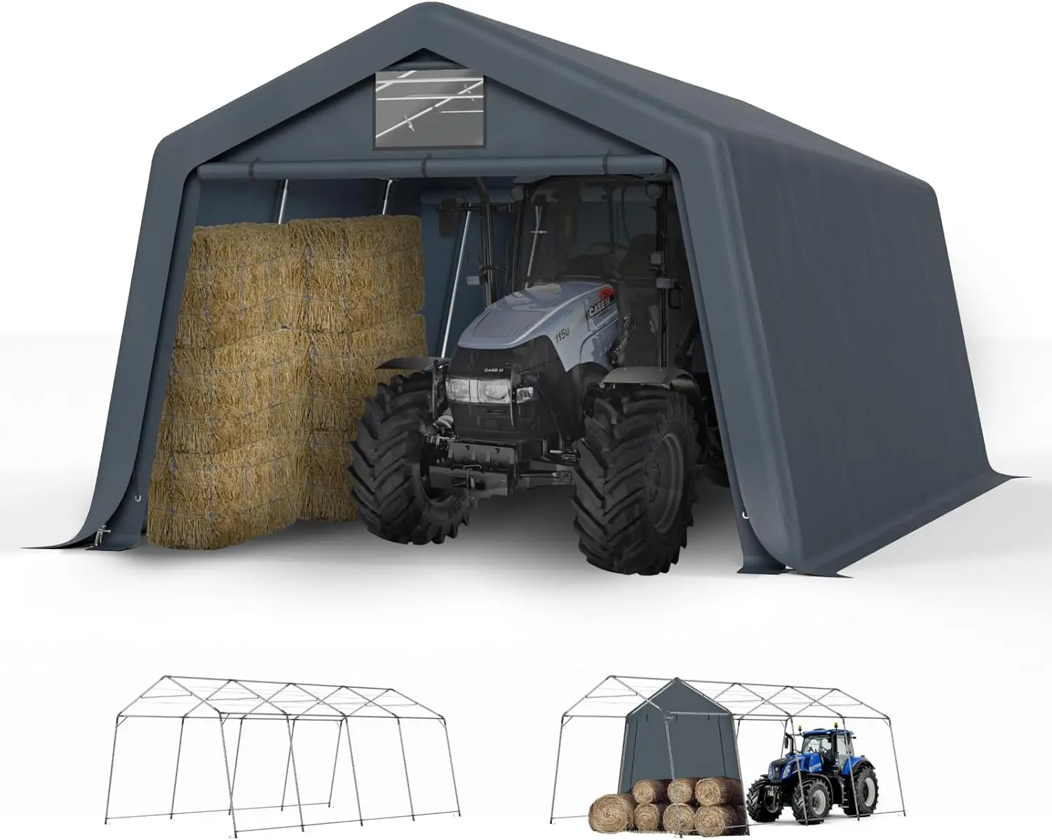 Storage Shelter Shed,13x22ft Portable Shed OutdoorCarport with Roll-up Zipper Door & Vents,Outdoor Storage Shed Portable Garage
Storage Shelter Shed,13x22ft Portable Shed OutdoorCarport with Roll-up Zipper Door & Vents,Outdoor Storage Shed Portable Garage