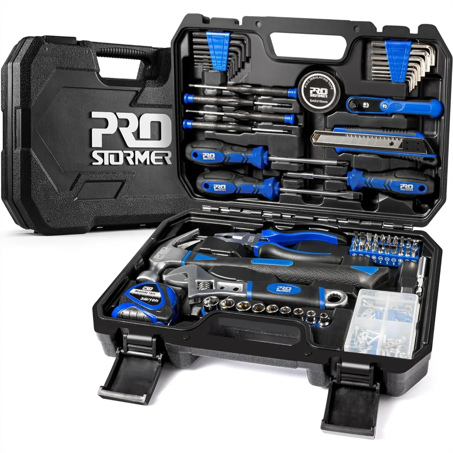 160-Piece Home Repair Tool Set, General Household Hand Tool Kit with Toolbox Storage Case for House, Garage, Dorm and Office
160-Piece Home Repair Tool Set, General Household Hand Tool Kit with Toolbox Storage Case for House, Garage, Dorm and Office
