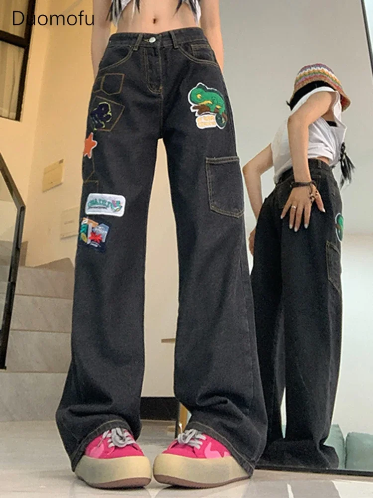 Duomofu летние шикарные тонкие женские джинсы с высокой талией и принтом, новые винтажные модные свободные прямые женские широкие брюки полной длины
Duomofu летние шикарные тонкие женские джинсы с высокой талией и принтом, новые винтажные модные свободные прямые женские широкие брюки полной длины