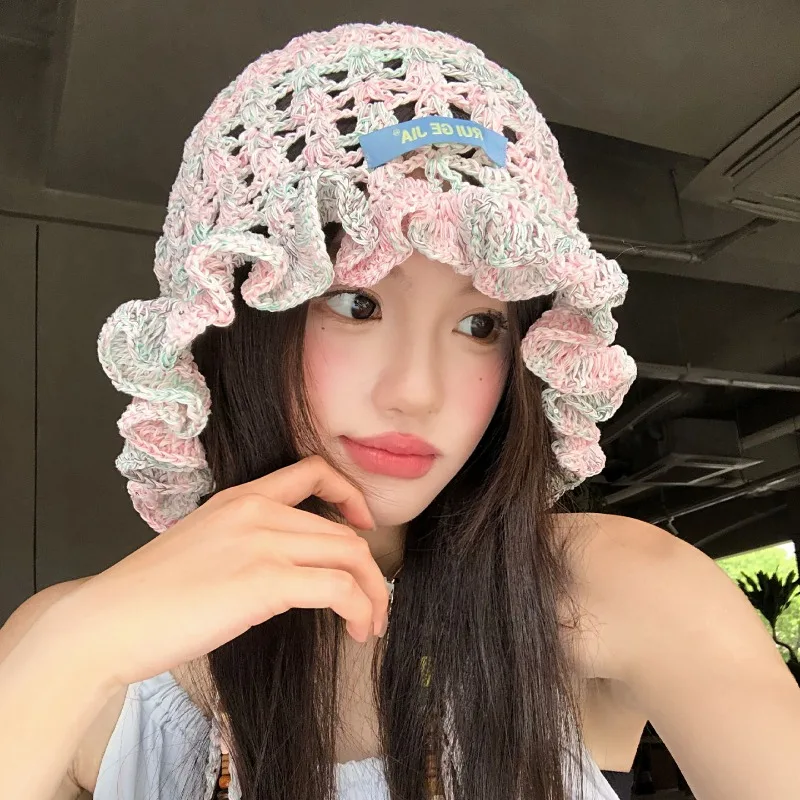 Retro Colored Beaded Tassel Lace Knitted Pullover Hats for Women Summer Seaside Holiday Breathable Versatile Elegant Beanies
Retro Colored Beaded Tassel Lace Knitted Pullover Hats for Women Summer Seaside Holiday Breathable Versatile Elegant Beanies