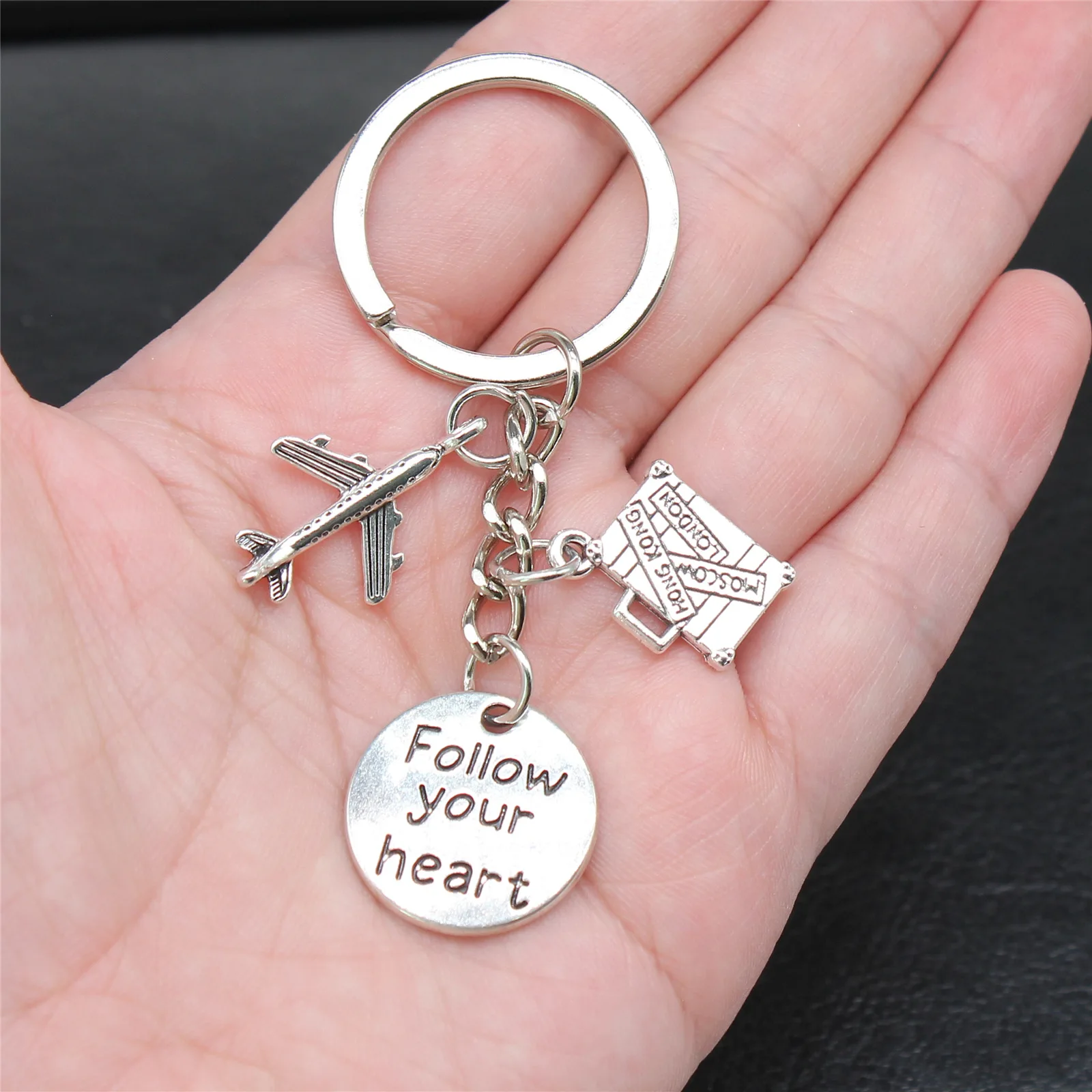 DIY Key Chain Travel Passport Plane Compass Stainless Steel Keyring Charms Women Jewelry Accessories Pendant Gifts Fashion
DIY Key Chain Travel Passport Plane Compass Stainless Steel Keyring Charms Women Jewelry Accessories Pendant Gifts Fashion