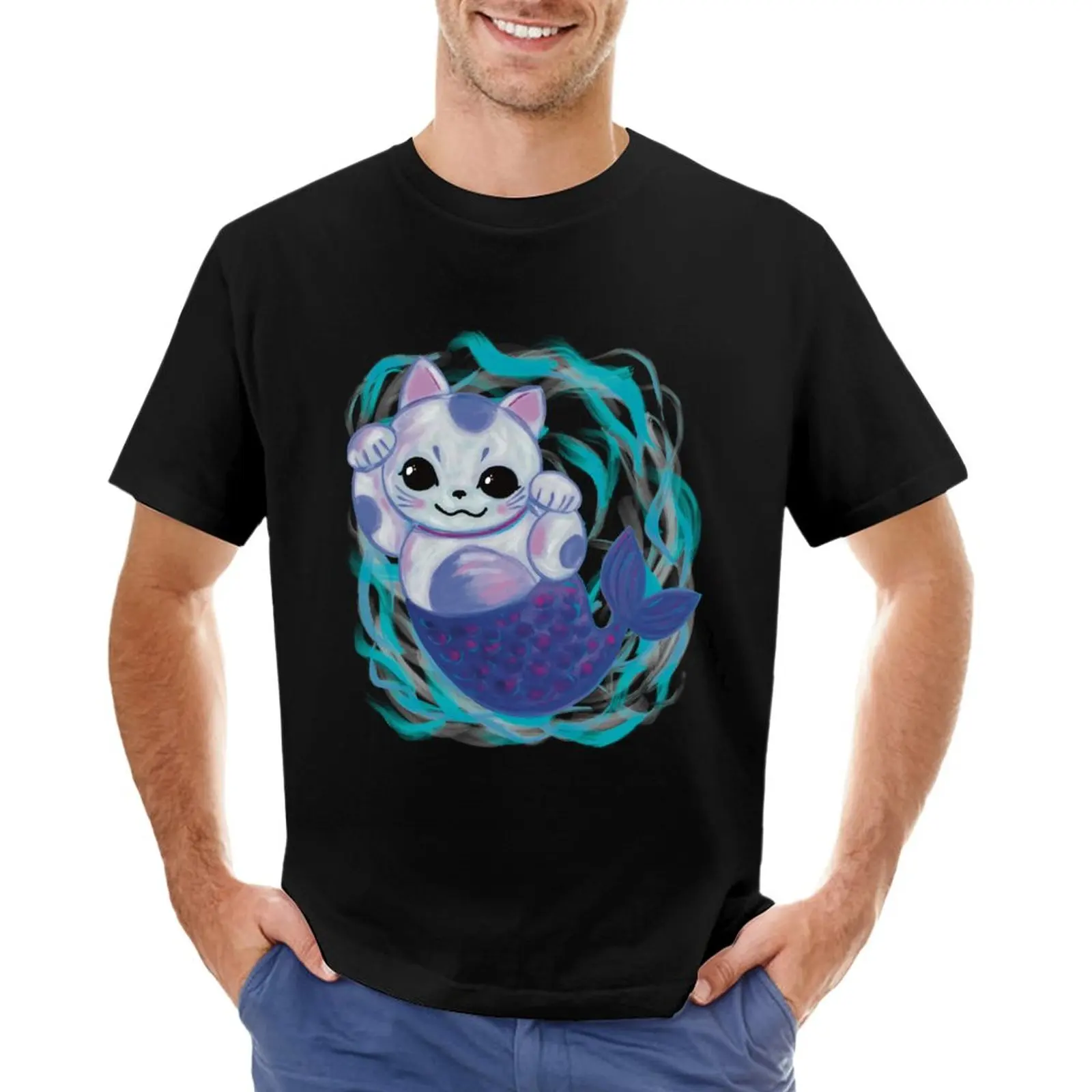 Mer-Kitty, cute mermaid good luck cat, version 3, transparent background T-Shirt graphics Blouse men t shirt
Mer-Kitty, cute mermaid good luck cat, version 3, transparent background T-Shirt graphics Blouse men t shirt