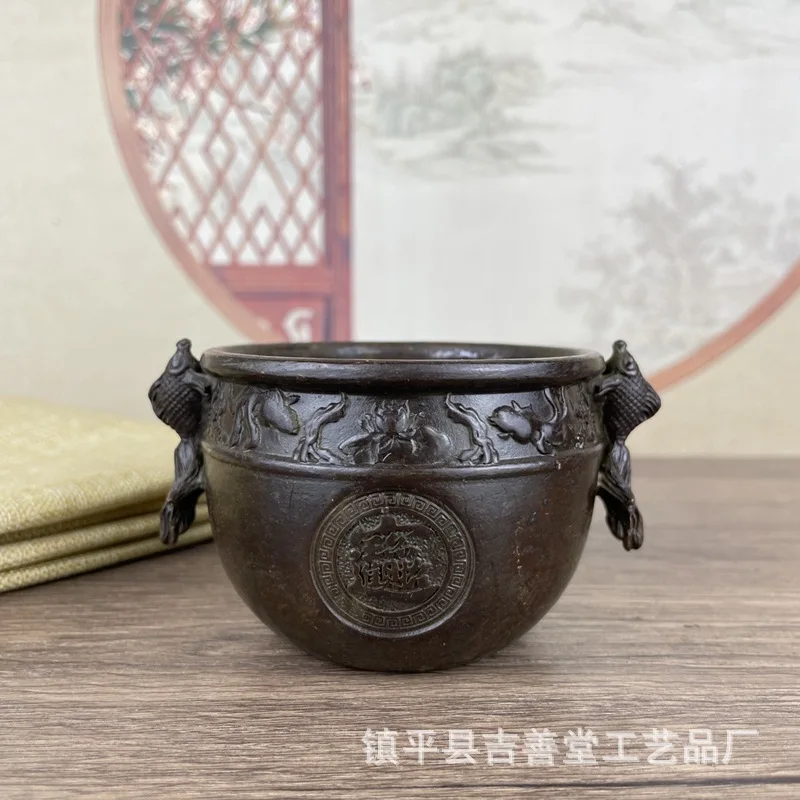 Antique Style Double Fish Tank Ornament Vintage Style Home Decor Alloy Small Incense Burner Ornament
Antique Style Double Fish Tank Ornament Vintage Style Home Decor Alloy Small Incense Burner Ornament