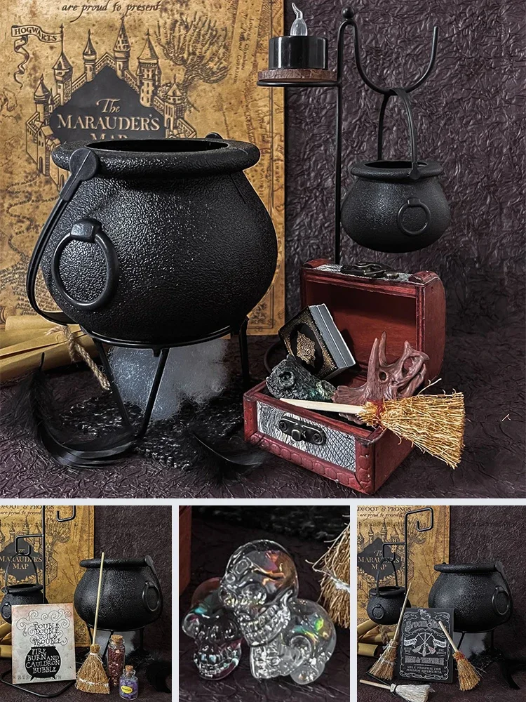 Miniature Magic Crucible Rack Decoration Dark Department Party Decoration Magic Atmosphere Decoration for Wedding Party
Miniature Magic Crucible Rack Decoration Dark Department Party Decoration Magic Atmosphere Decoration for Wedding Party