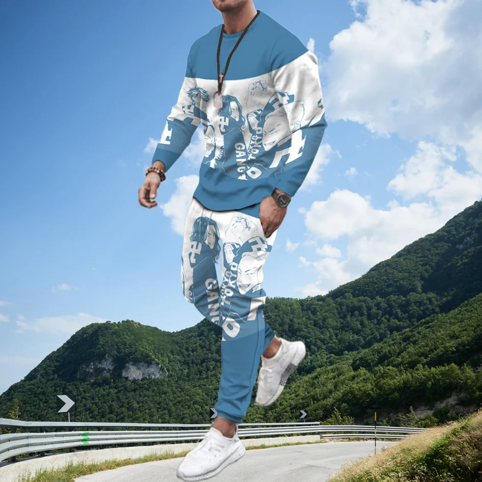 2025 Antumn New Men's Long-sleeved T-shirt Pants Suit Personality 3d Print Fashion Wear Match Large Size Sweatshirt 2-piece Set
2025 Antumn New Men's Long-sleeved T-shirt Pants Suit Personality 3d Print Fashion Wear Match Large Size Sweatshirt 2-piece Set