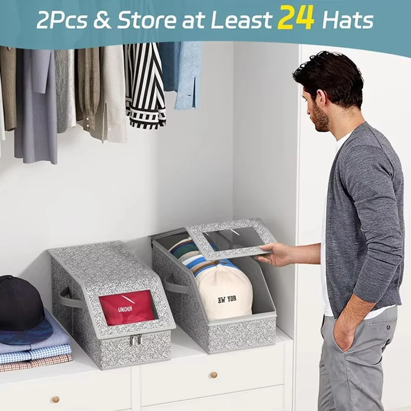 Foldable Zipper Baseball Cap Storage Box With Zipper Dustproof Underwear Plush Toys Storage Box Wardrobe Stackable Hat Organizer
Foldable Zipper Baseball Cap Storage Box With Zipper Dustproof Underwear Plush Toys Storage Box Wardrobe Stackable Hat Organizer