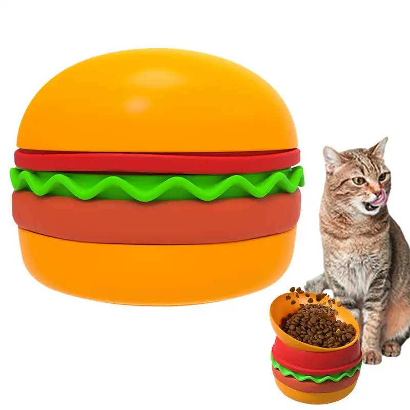 Slow Feeder Cat Bowl Pet Puzzle Feeder 5-in-1 Hamburger Design Interactive Maze Plate Treat Dispenser Toy For Anti Choking
Slow Feeder Cat Bowl Pet Puzzle Feeder 5-in-1 Hamburger Design Interactive Maze Plate Treat Dispenser Toy For Anti Choking