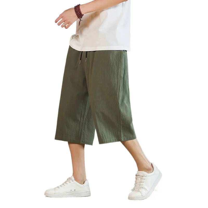 Summer New Chinese Style Men's Retro Trend Casual Pants Large Size Solid Color Cropped Pants
Summer New Chinese Style Men's Retro Trend Casual Pants Large Size Solid Color Cropped Pants