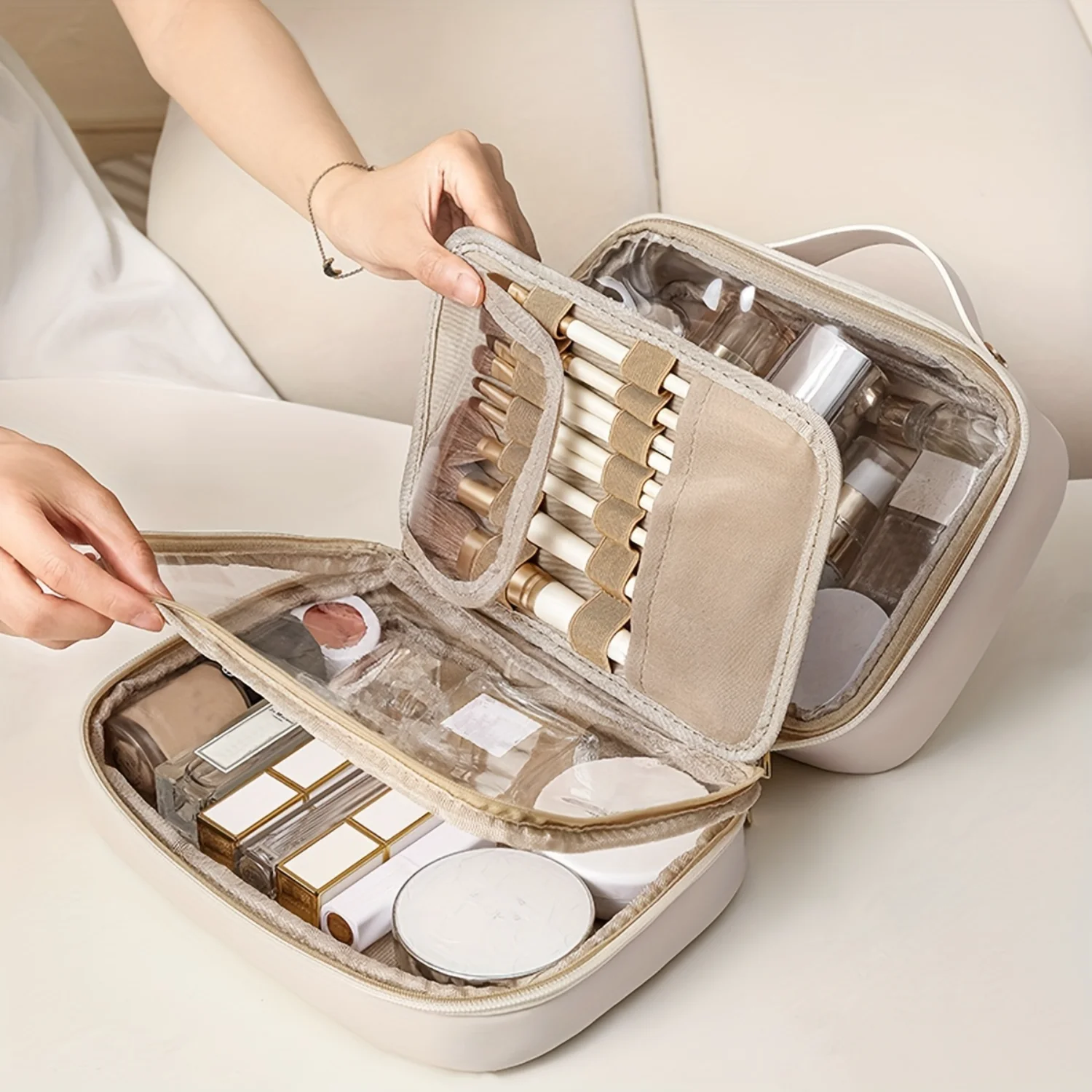 Chic Multifunctional Zipper Toiletry Bag – Lightweight & Durable Travel Makeup Handbag for Women, Ideal for Daily Use & Getawa
Chic Multifunctional Zipper Toiletry Bag – Lightweight & Durable Travel Makeup Handbag for Women, Ideal for Daily Use & Getawa