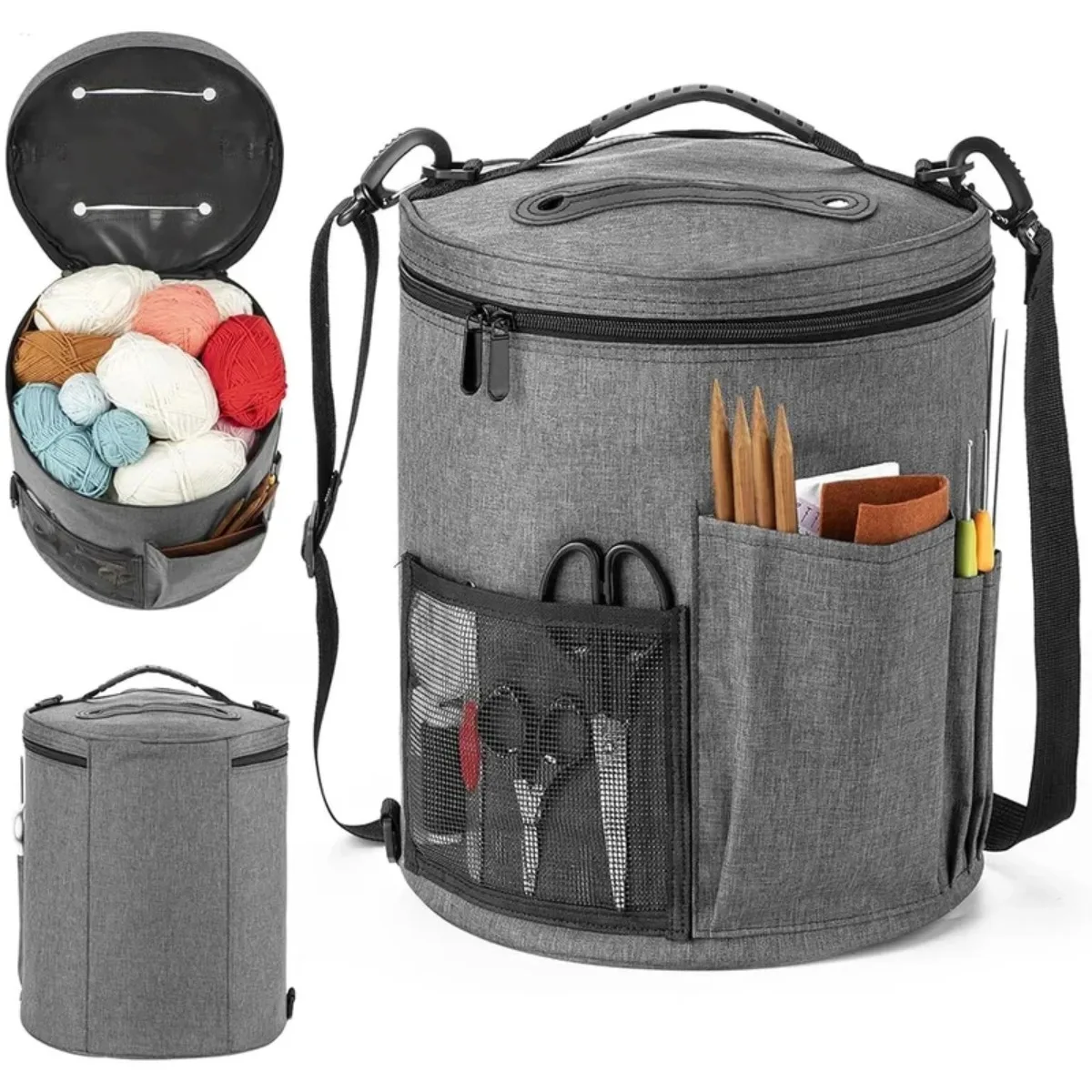 Large Capacity Yarn Organizer Crochet Bag Portable Knitting Storage Tote with Shoulder Strap DIY Craft Accessories Holder
Large Capacity Yarn Organizer Crochet Bag Portable Knitting Storage Tote with Shoulder Strap DIY Craft Accessories Holder
