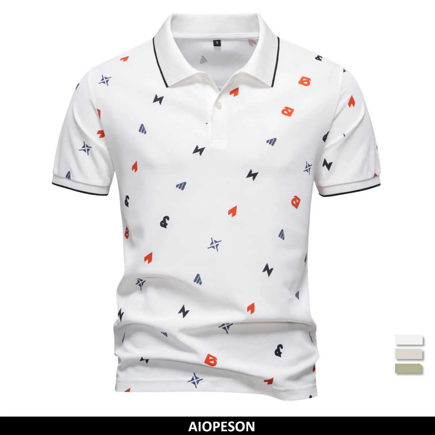 2025 Summer New Men's Solid Color Polo Shirt with Printed Turn-Down Collar Casual Slim Fit Breathable Comfortable Top
2025 Summer New Men's Solid Color Polo Shirt with Printed Turn-Down Collar Casual Slim Fit Breathable Comfortable Top