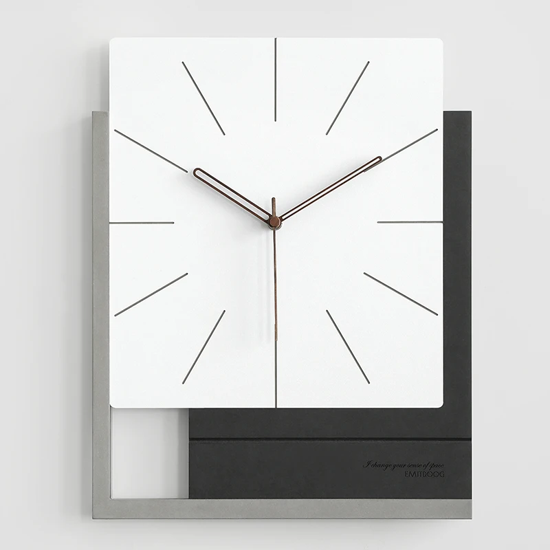 Square Minimalist Wall Clock Living Room Nordic Luxury Clock Wall Modern Black White Wandklokken Mute Art Unique Wall Watch W6C
Square Minimalist Wall Clock Living Room Nordic Luxury Clock Wall Modern Black White Wandklokken Mute Art Unique Wall Watch W6C