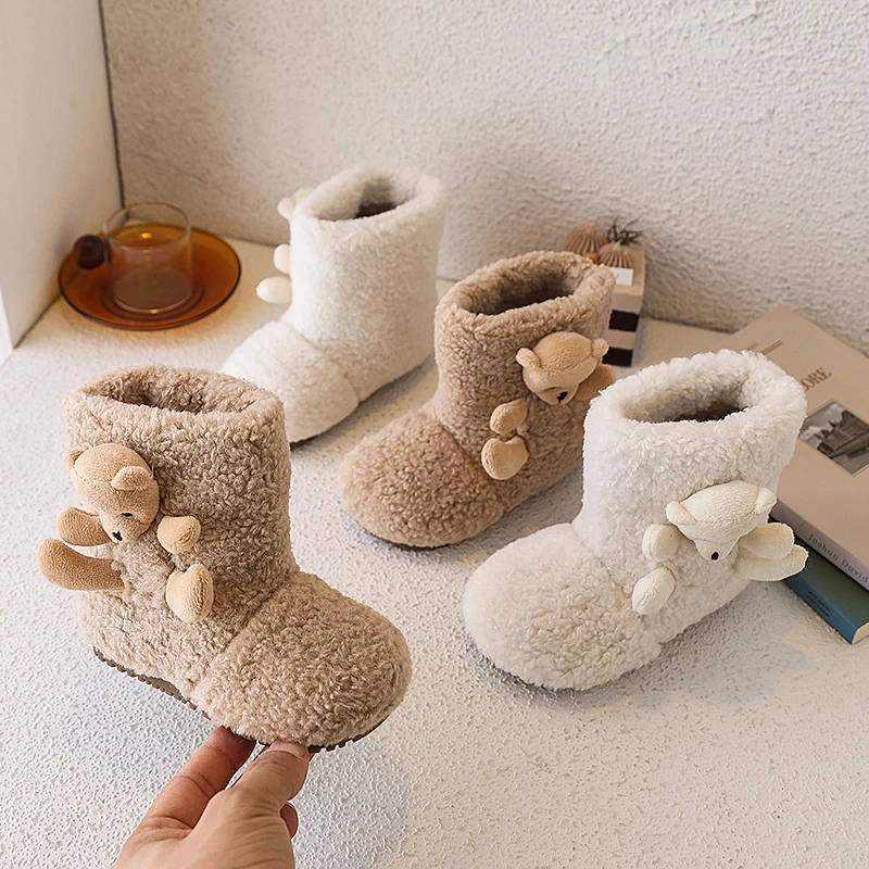 Kids Shoes Boots for Girl Winter Cute Bear Princess Sweet Children Fashion Ankle Boots Warm Furry Outdoor Toddlers Plush Boots
Kids Shoes Boots for Girl Winter Cute Bear Princess Sweet Children Fashion Ankle Boots Warm Furry Outdoor Toddlers Plush Boots