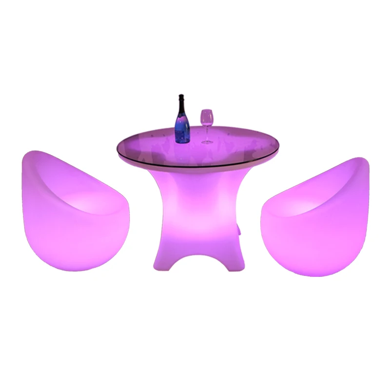 LED bar luminous round dining table chairs outdoor park rotational molding furniture
LED bar luminous round dining table chairs outdoor park rotational molding furniture
