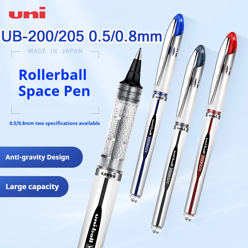 UNI UB-200/205 Rollerball Pen,0.8/0.5mm Pigment ink Viewing window/Anti-gravity Design High Capacity Pen Ideal for Exams,Office
UNI UB-200/205 Rollerball Pen,0.8/0.5mm Pigment ink Viewing window/Anti-gravity Design High Capacity Pen Ideal for Exams,Office