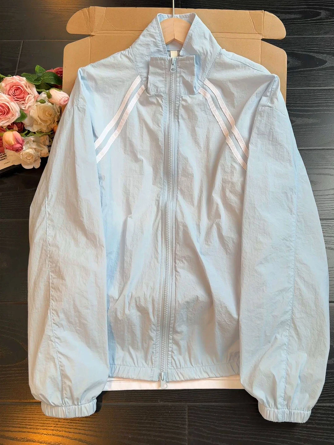 Light Blue Striped Stand Collar Quick Dry Lightweight Men's Summer Sun Protection Clothing Outdoor Cycling Hiking Jacket
Light Blue Striped Stand Collar Quick Dry Lightweight Men's Summer Sun Protection Clothing Outdoor Cycling Hiking Jacket