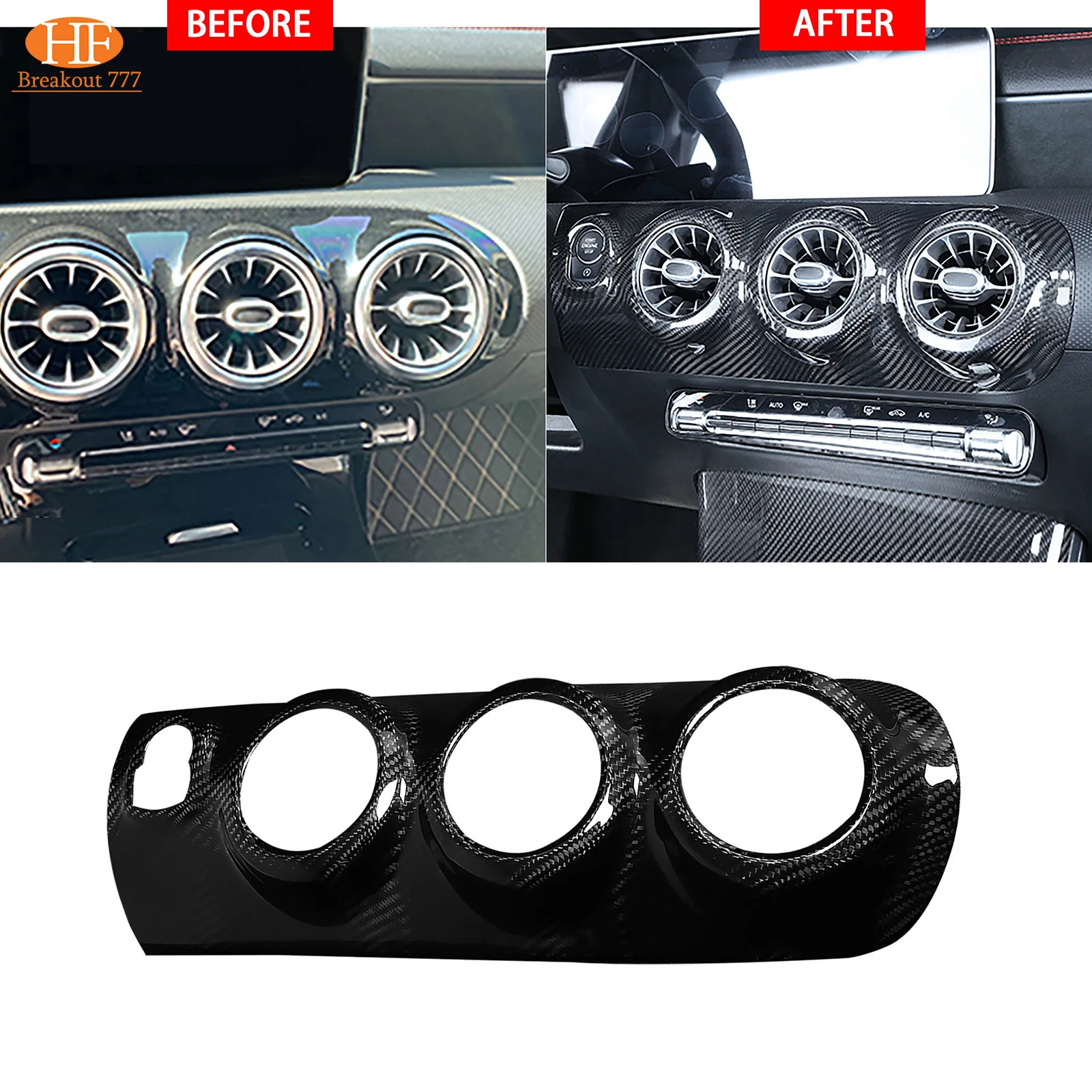 1x Real Carbon Fiber Center Air Outlet Cover Trim For Benz A Class W177 2019-2021 W118 CLA/Class A CLA200/260/180AMG
1x Real Carbon Fiber Center Air Outlet Cover Trim For Benz A Class W177 2019-2021 W118 CLA/Class A CLA200/260/180AMG