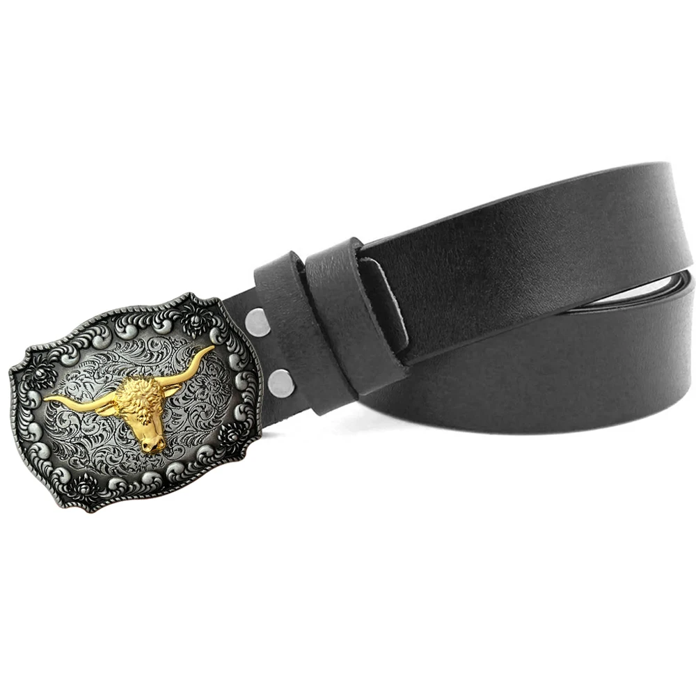 Belts for Men Genuine Leather Luxury Waistband with Cowboys Gold Cow Head Men's Trouser Belt
Belts for Men Genuine Leather Luxury Waistband with Cowboys Gold Cow Head Men's Trouser Belt