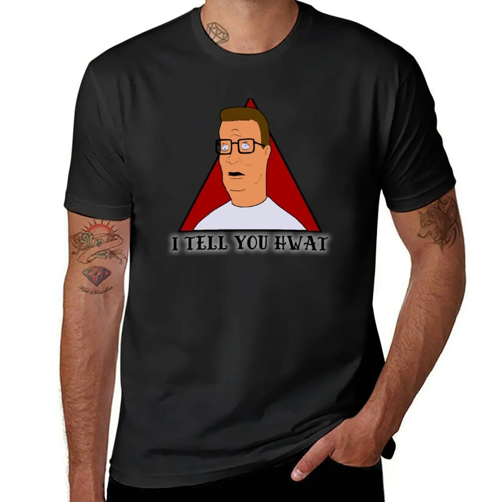 I Tell You Hwat Blind Hank traditional tattoo parody design digital illustration T-Shirt customizeds black t-shirts for men
I Tell You Hwat Blind Hank traditional tattoo parody design digital illustration T-Shirt customizeds black t-shirts for men