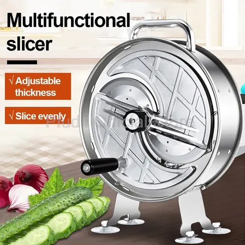 Trancheuse manuelle en acier inoxydable, coupe-citron, pomme de terre, ail, Machine commerciale de déchiquetage, dispositif de coupe de fruits et légumes