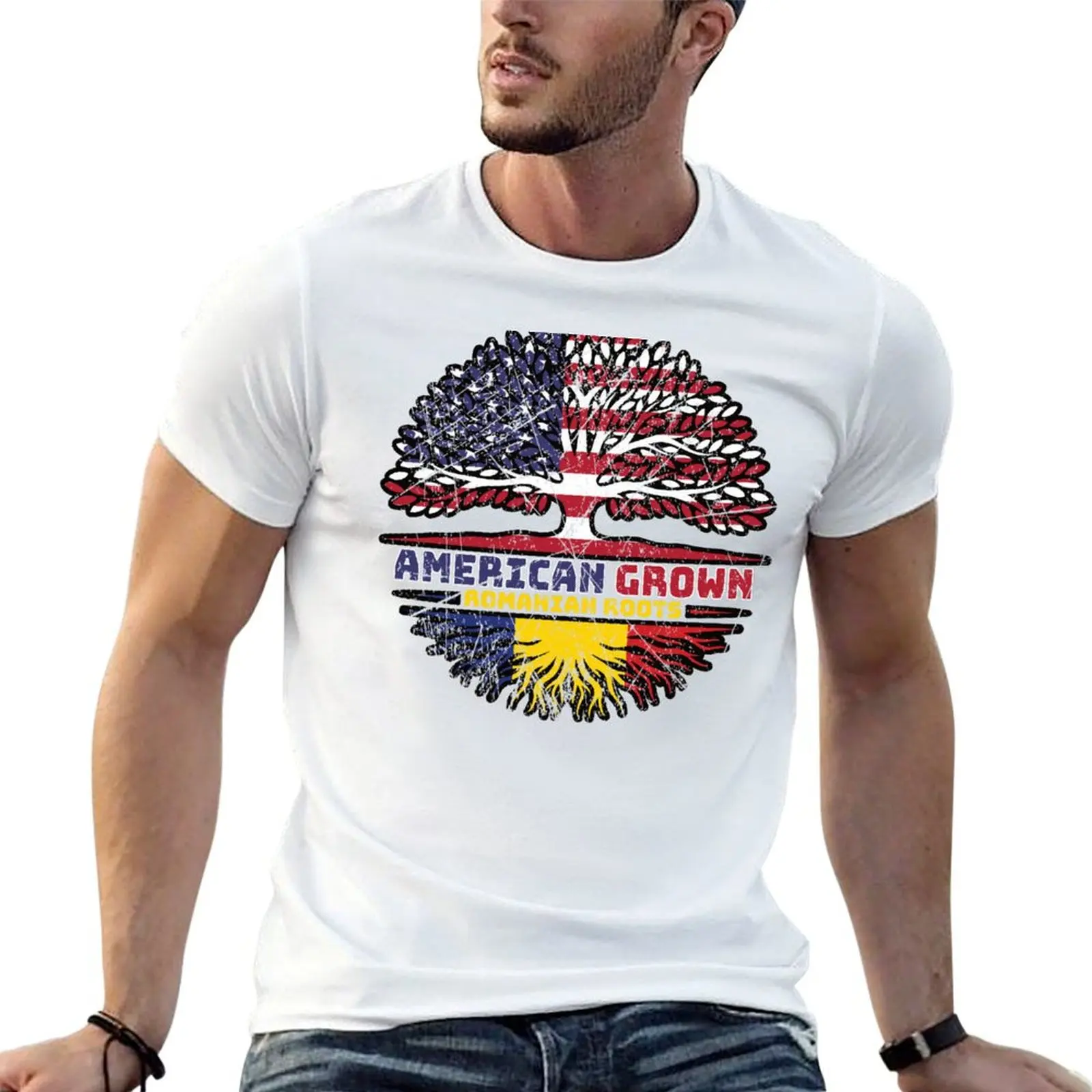US Romania T-Shirt shirt Roots American essential Tree Flag man t shirt t cotton United USA Romanian States
US Romania T-Shirt shirt Roots American essential Tree Flag man t shirt t cotton United USA Romanian States