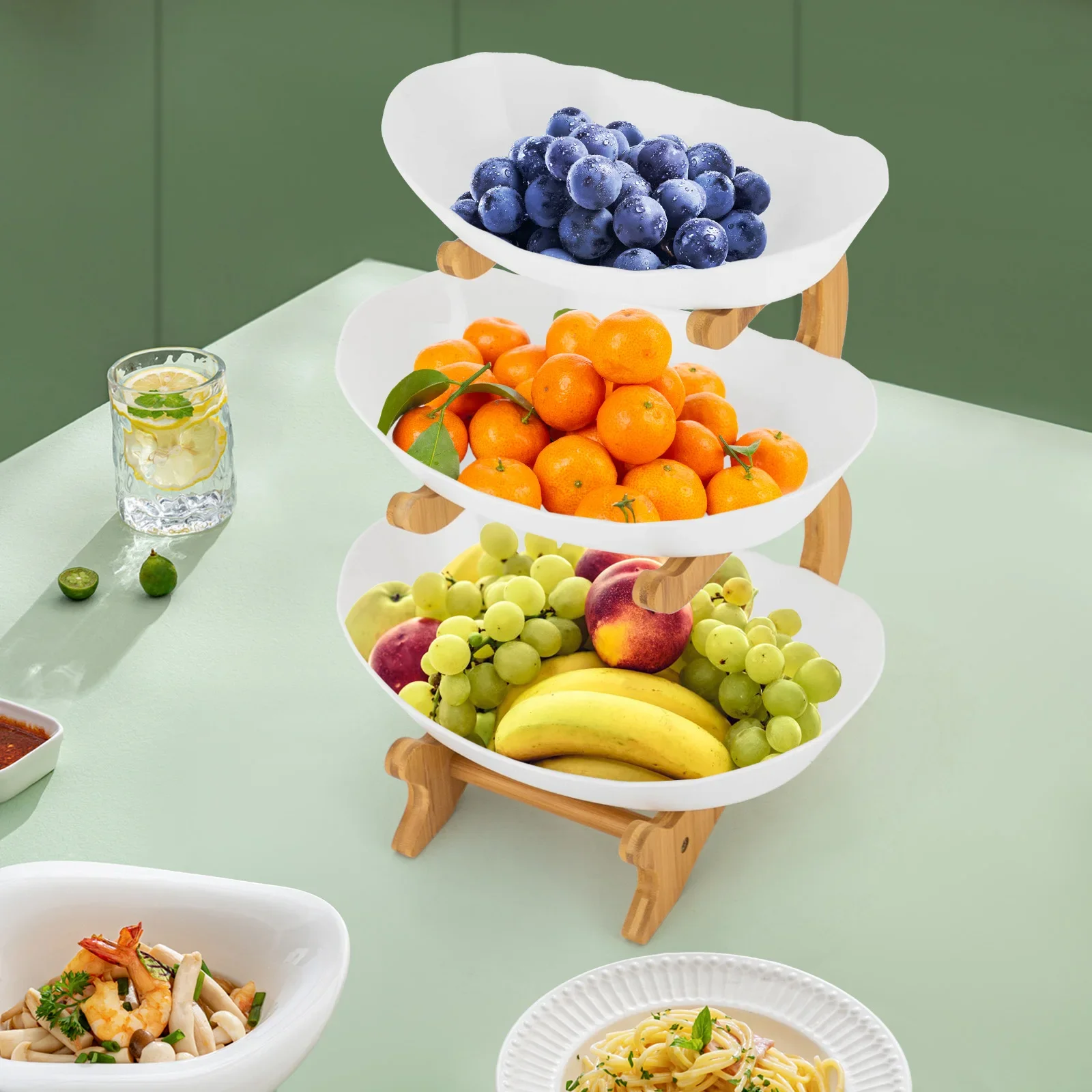 3 Layer Fruit Bowl Food Grade Materials Eco-friendly Bamboo Wood Fruit Holder Bathroom Cosmetics Storage Snacks Basket Shelf
3 Layer Fruit Bowl Food Grade Materials Eco-friendly Bamboo Wood Fruit Holder Bathroom Cosmetics Storage Snacks Basket Shelf