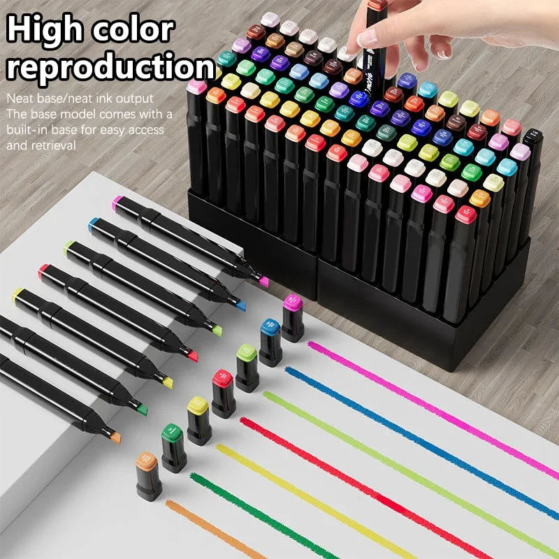 12/24/30/36/40/48/60/80/100/120/168Pcs Art Marker Set Brush Pens For Students Dual Tip Oil-Based Markers For Art Students
12/24/30/36/40/48/60/80/100/120/168Pcs Art Marker Set Brush Pens For Students Dual Tip Oil-Based Markers For Art Students