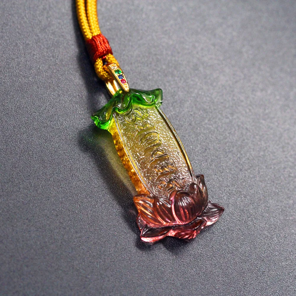 Chinese Style Lucky Colored Glaze Six True Words Lotus Pendant Necklace Buddhist Guanyin Mantra Blessing Good Fortune Amulet Jew
Chinese Style Lucky Colored Glaze Six True Words Lotus Pendant Necklace Buddhist Guanyin Mantra Blessing Good Fortune Amulet Jew