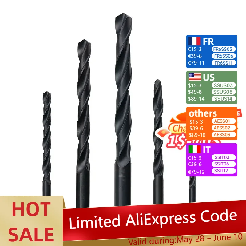 5PCS/10PCS 1mm-14mm 17.5mm HSS Straight shank twist drill bit Black Coated Straight Shank Drill Bit Machine use or Hand Tools
5PCS/10PCS 1mm-14mm 17.5mm HSS Straight shank twist drill bit Black Coated Straight Shank Drill Bit Machine use or Hand Tools