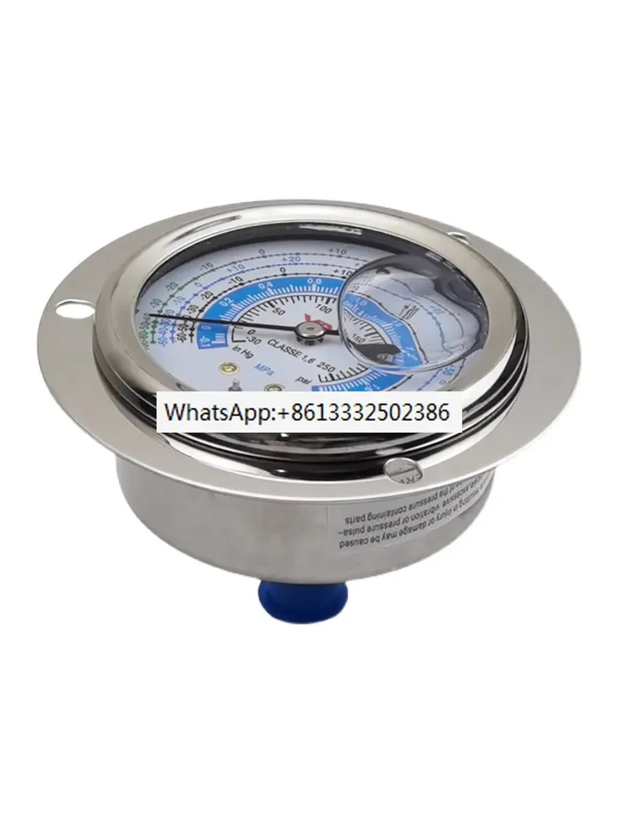Refrigeration unit compressor high-pressure and low-pressure refrigerant gauge oil pressure gauge 5.5MPA
Refrigeration unit compressor high-pressure and low-pressure refrigerant gauge oil pressure gauge 5.5MPA