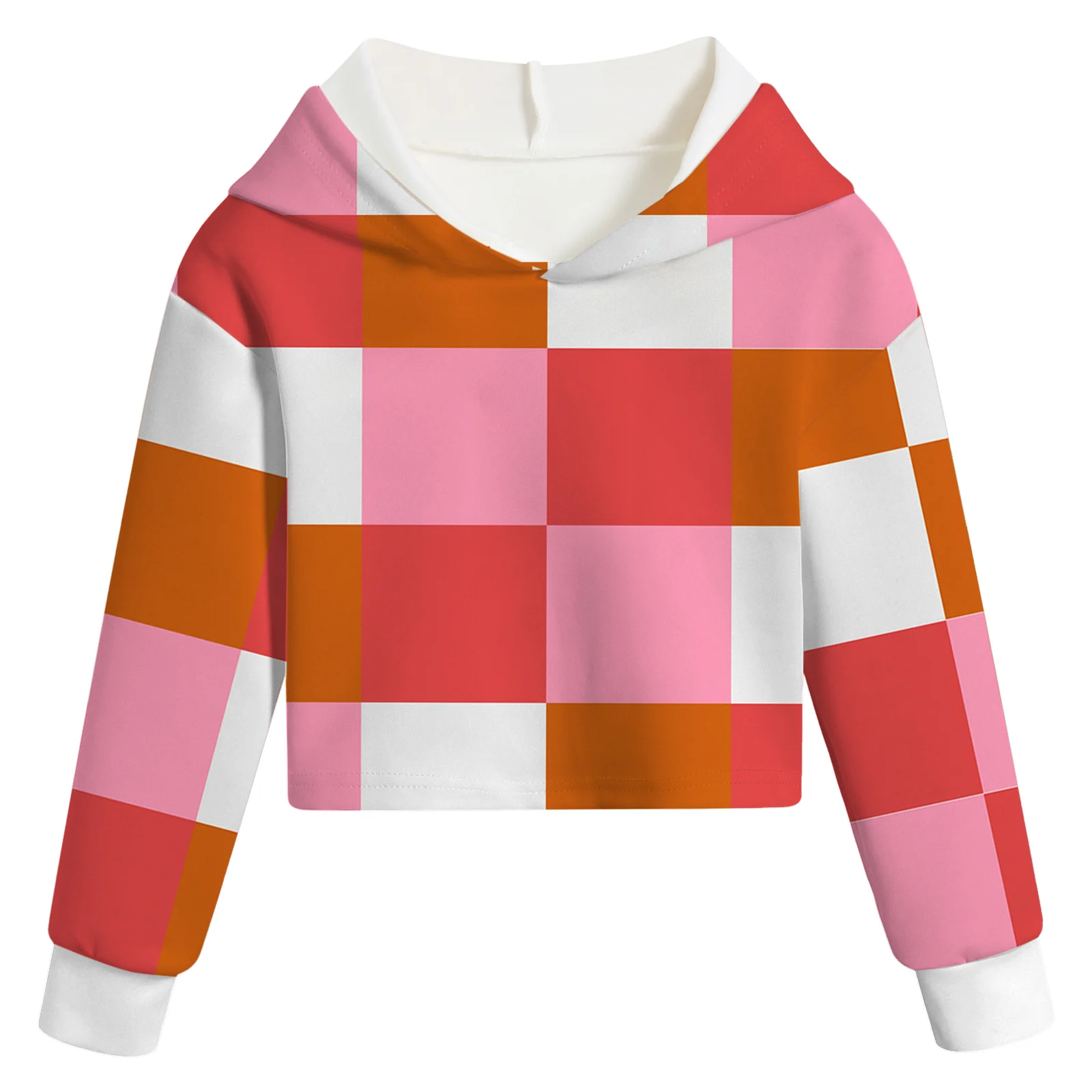 Girls Cropped Hoodie Autumn Lightweight Comfortable Cute Plaid Color Block Long Sleeve Pullover Fashion Casual Sweatshirts
Girls Cropped Hoodie Autumn Lightweight Comfortable Cute Plaid Color Block Long Sleeve Pullover Fashion Casual Sweatshirts