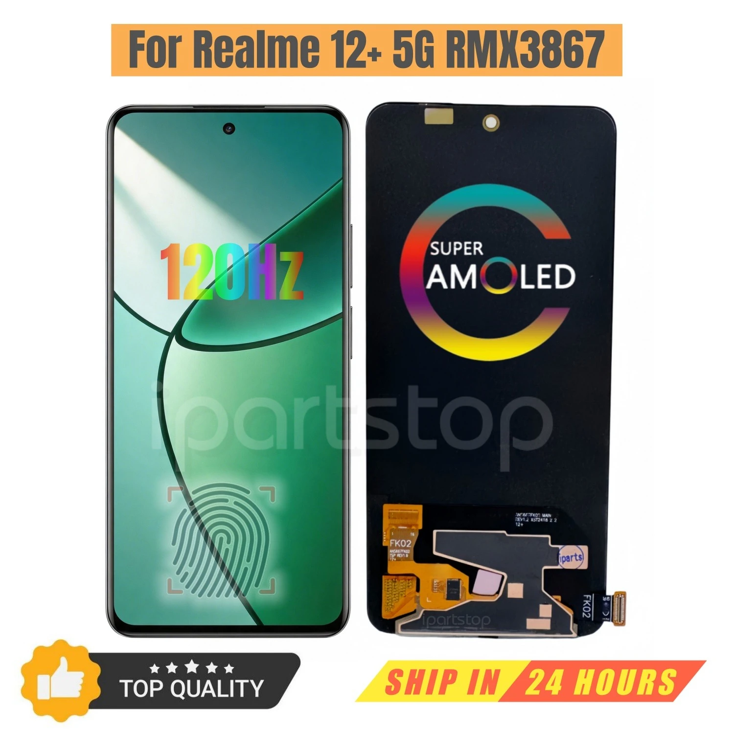 iParts Replacement New Display for Realme 12+ Plus 5G RMX3867 120Hz AMOLED Touch Screen Digitizer with Frame Assembly OEM
iParts Replacement New Display for Realme 12+ Plus 5G RMX3867 120Hz AMOLED Touch Screen Digitizer with Frame Assembly OEM