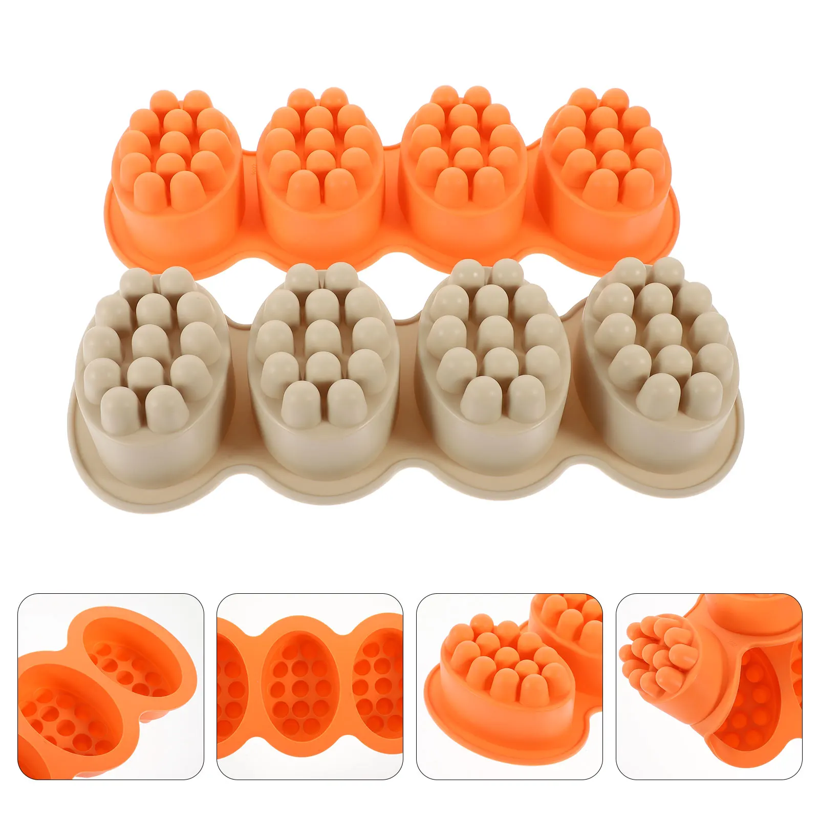 2 Pcs Silicone Soap Mold Massage Tool Molds for Baking Mold/cake Making Silica Gel
2 Pcs Silicone Soap Mold Massage Tool Molds for Baking Mold/cake Making Silica Gel