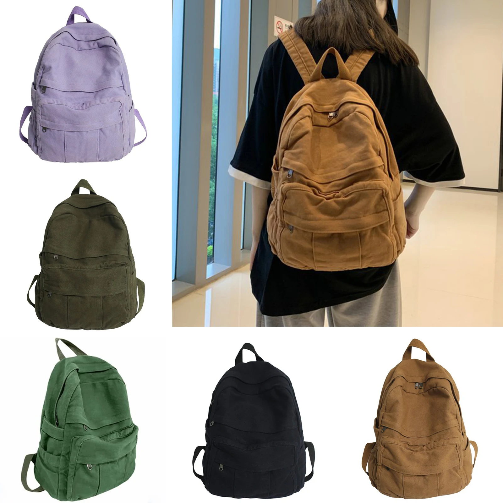 Girl Fabric School Bag New Fashion College Student Vintage Women Backpack Canvas Female Laptop Bag Travel Kawaii Ladies Backpack
Girl Fabric School Bag New Fashion College Student Vintage Women Backpack Canvas Female Laptop Bag Travel Kawaii Ladies Backpack