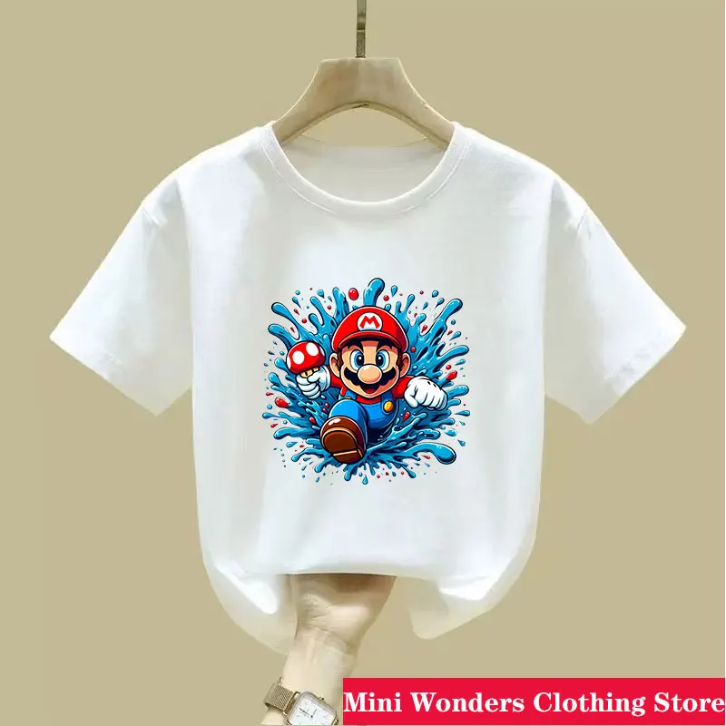 2025 Super Mario Top Short Sleeve T-Shirt Ultra Cartoon T-shirts Prince Peach Print Anime Student Summer Casual Fashion Gifts
2025 Super Mario Top Short Sleeve T-Shirt Ultra Cartoon T-shirts Prince Peach Print Anime Student Summer Casual Fashion Gifts