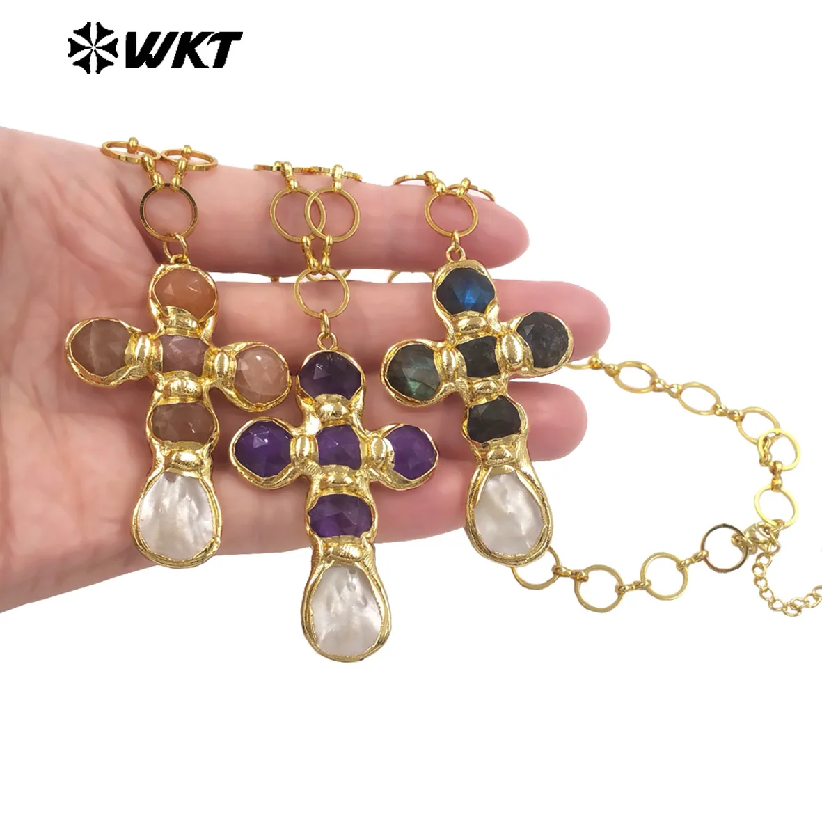 WT-JN374 Factory Wholesale Metal Chain With Natural Gemstone And White Shell Cross Pendant Necklace As Girl Daily Jewelry
WT-JN374 Factory Wholesale Metal Chain With Natural Gemstone And White Shell Cross Pendant Necklace As Girl Daily Jewelry
