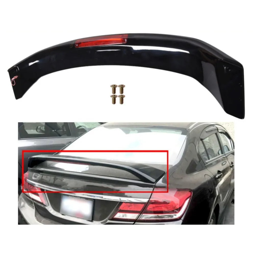 For Honda 2013-15 Civic 4DR Glossy Black Trunk Spoiler Wing LED Brake Light Lamp
For Honda 2013-15 Civic 4DR Glossy Black Trunk Spoiler Wing LED Brake Light Lamp