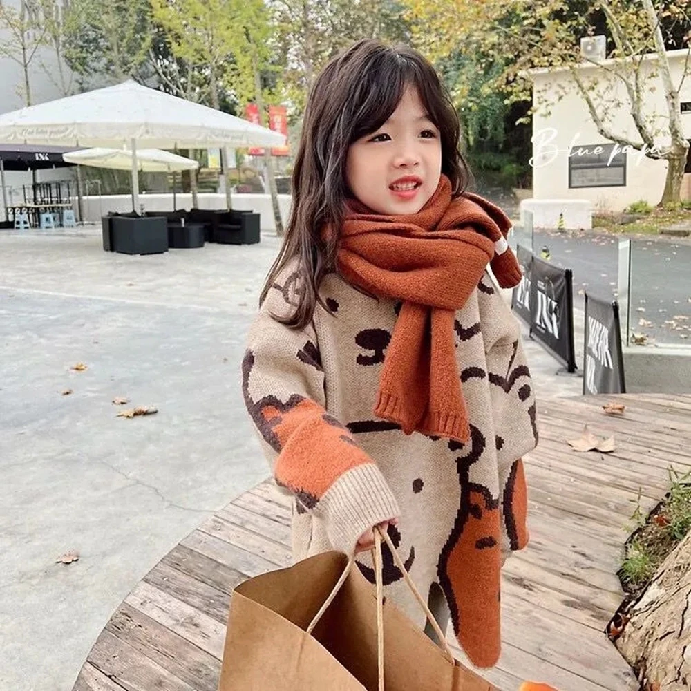 Autumn Kids Knitted Print Panda Sweater For Girls Irregular O Neck Christmas Sweater Toddler Baby Pullover Sweaters Coat 6 8 12
Autumn Kids Knitted Print Panda Sweater For Girls Irregular O Neck Christmas Sweater Toddler Baby Pullover Sweaters Coat 6 8 12