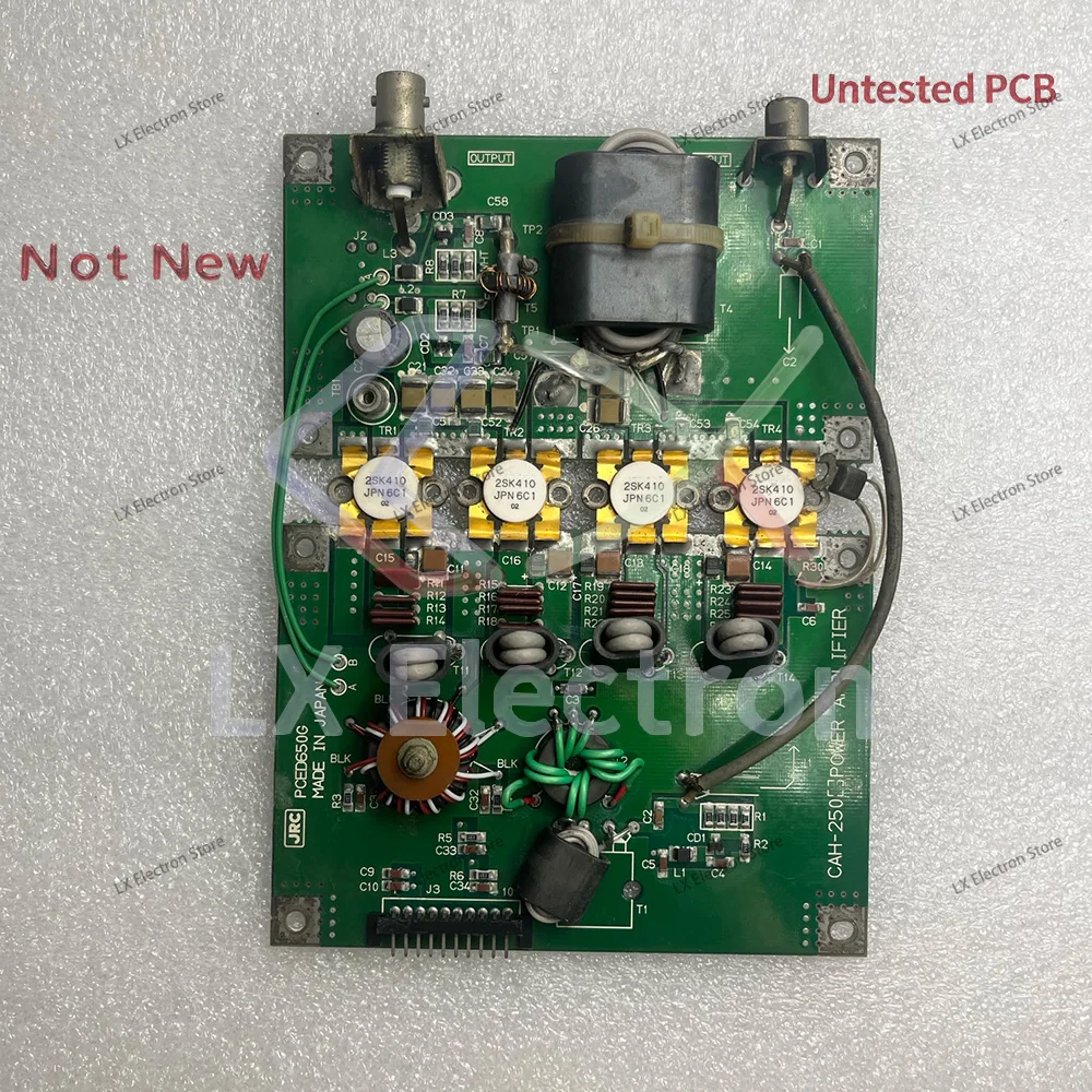 250W JRC CAH-250 RF Amp Board: HF/SSB 1.6-30MHz, 4x 2SK410 MOSFET Push-Pull, 13.8V, 10-20W Input 1pcs/Lot
250W JRC CAH-250 RF Amp Board: HF/SSB 1.6-30MHz, 4x 2SK410 MOSFET Push-Pull, 13.8V, 10-20W Input 1pcs/Lot