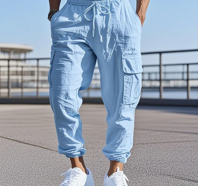 Summer New Men's Workwear Oversized Loose Drawstring Multi Pocket Cotton and Linen Casual Pants Breathable Outdoor Sports Pants
Summer New Men's Workwear Oversized Loose Drawstring Multi Pocket Cotton and Linen Casual Pants Breathable Outdoor Sports Pants