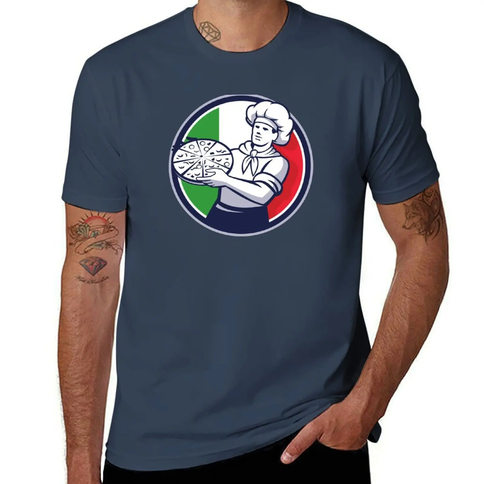 Italian flag with pizza maker T-Shirt topping sublime korean fashion mens workout shirts
Italian flag with pizza maker T-Shirt topping sublime korean fashion mens workout shirts