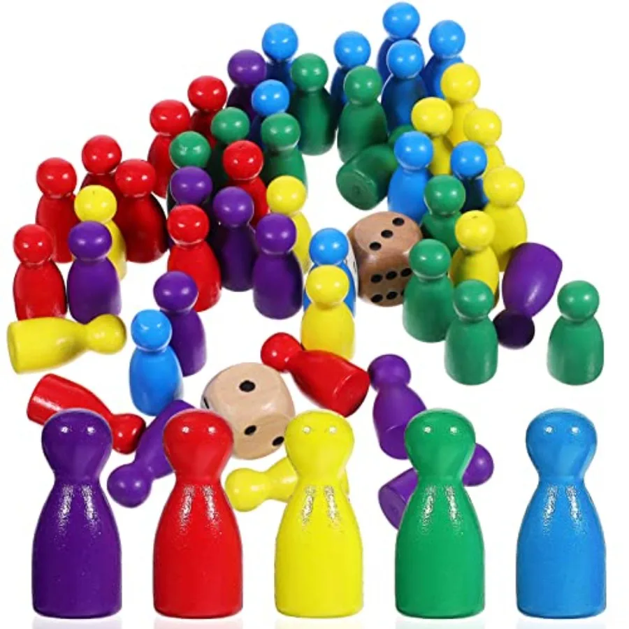 0 Pc Multicolor Wooden Pawn Board Game Piece With 2 Dice - Tabletop Marker Che Piece for Board Game
0 Pc Multicolor Wooden Pawn Board Game Piece With 2 Dice - Tabletop Marker Che Piece for Board Game